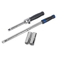 МАСТАК Ключ балонный крестообразный 1/2", 17, 19, 21, 23 мм, кейс, разборный МАСТАК 028-42079C