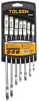TOLSEN Набор комбинированных трещоточных ключей с шарниром, 8-19 мм, 7 предметов TOLSEN TT15259