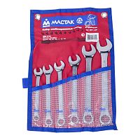 МАСТАК Набор комбинированных ключей, 10-19 мм, 6 предметов МАСТАК 0211-06P