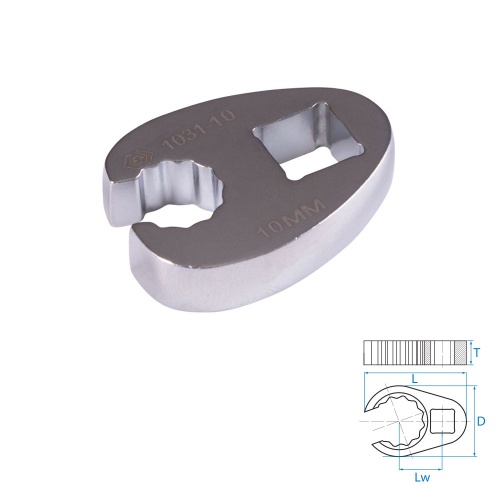 KING TONY Ключ разрезной (воронья лапка) 10 мм, 3/8" KING TONY 1031-10R