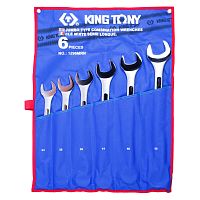 KING TONY Набор комбинированных ключей, 34-50 мм, чехол из теторона, 6 предметов KING TONY 1296MRN