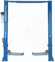 подъемник двухстоечный 6 т long, верхняя синхронизация, 380 в, синий nordberg n4122h1e-6b_380 