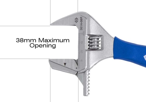 KING TONY Ключ разводной 212 х 38 мм, с изменяемой губкой KING TONY 3614-08R фото 4