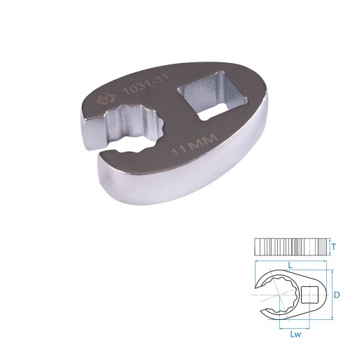 KING TONY Ключ разрезной (воронья лапка) 11 мм, 3/8" KING TONY 1031-11R