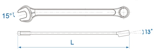 KING TONY Ключ комбинированный 13 мм, удлиненный KING TONY 1061-13 фото 3
