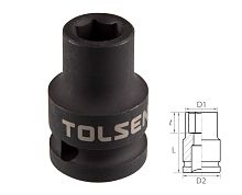 TOLSEN Головка торцевая ударная шестигранная 1/2", 11 мм TOLSEN TT18211