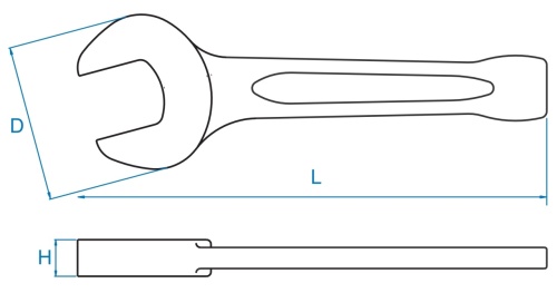 KING TONY Ключ рожковый силовой ударный 95 мм KING TONY 10A0-95 фото 3