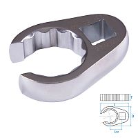 KING TONY Ключ разрезной (воронья лапка) 27 мм, 1/2" KING TONY 1031-27R