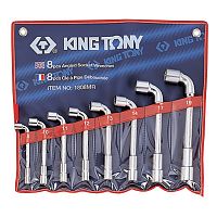 KING TONY Набор торцевых L-образных ключей, 8-19 мм, 8 предметов KING TONY 1808MR