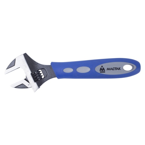 МАСТАК Ключ разводной 200 мм, эргономичная ручка, держатель МАСТАК 020-10200H